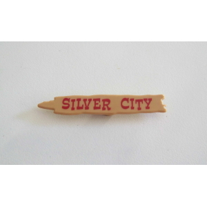 PLAYMOBIL (B42102) WESTERN - Pancarte de signalisation "Silver City"