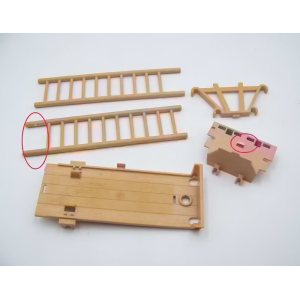 PLAYMOBIL (T42c07) FERME - Corps Incomplet Charrette Paysans 3503 Jauni Cassé