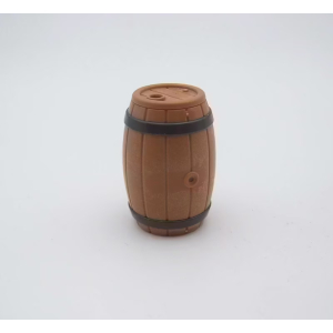 PLAYMOBIL (L12111) MOYEN-AGE - Gros Tonneau Marron avec Couvercle 6038 70074