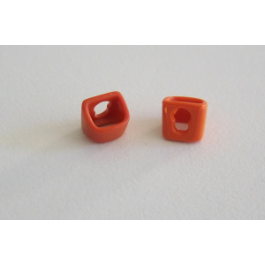 PLAYMOBIL (0256) Lot 2 Attaches Etuis Orange pour Ceinture ou Bandoulière