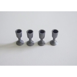 PLAYMOBIL (L1222) MOYEN-AGE - Lot de 4 Verres à Pied Gris Château 3666