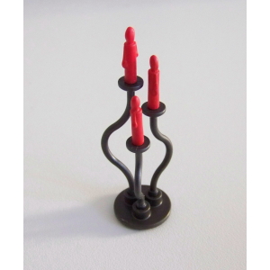 PLAYMOBIL (R622) MAISON MODERNE - Chandelier Triple Bougie Rouge Salon 3966 4892