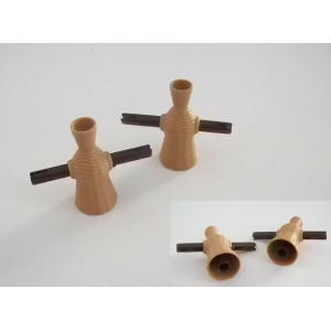 PLAYMOBIL (L1240) MOYEN-AGE - Lot de 2 Bustes Mannequin Pivotant Chevaliers 3668