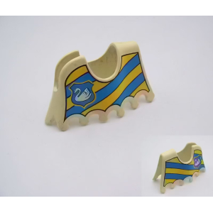 PLAYMOBIL (L5181) MOYEN-AGE - Parure Armure Cheval Chevalier du Cygne 3654 Jauni