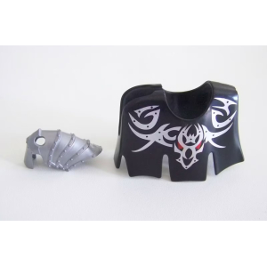 PLAYMOBIL (L5160) MOYEN-AGE - Parure Armure pour Cheval du Dragon Noir 4841