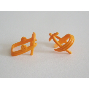 PLAYMOBIL (L5135) MOYEN-AGE - Harnais Parure Orange Complète pour Cheval Vintage