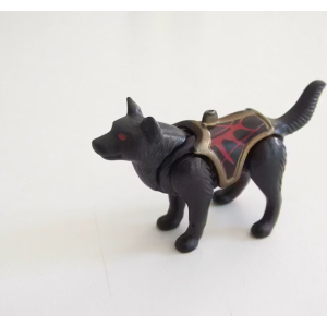 PLAYMOBIL (L5211) MOYEN-AGE - Loup Noir aux Yeux Rouges Catapulte 5001