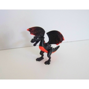 PLAYMOBIL (L5239) MOYEN-AGE - Petit Dragon Noir & Rouge 6cm de Haut 4793