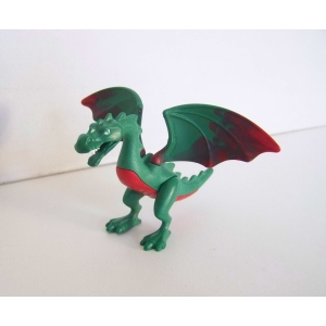 PLAYMOBIL (L5245) MOYEN-AGE - Petit Dragon Vert & Rouge 6cm de Haut 6836