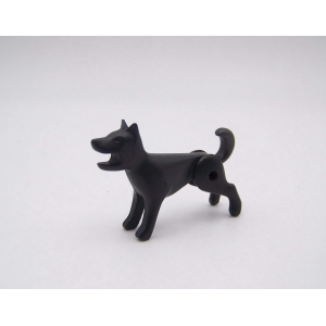 PLAYMOBIL (L5203) MOYEN-AGE - Chien Noir Gueule Ouverte Vintage 3444 3448 3567