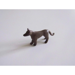PLAYMOBIL (L5228) MOYEN-AGE - Chien Loup Marron Foncé Vintage 3555 Rare