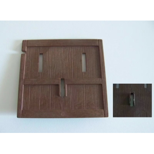 PLAYMOBIL (L2107) MOYEN-AGE - Mur Marron Foncé pour Devant Tour de Siège 3887
