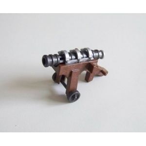 PLAYMOBIL (L2237) MOYEN-AGE - Canon Marron Foncé à Massues Noires sur Roues 4933