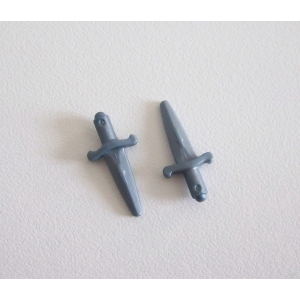 PLAYMOBIL (L2323) MOYEN-AGE - Lot de 2 Poignards Bleu Gris