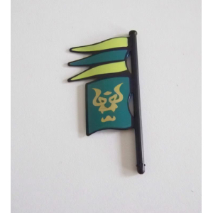 PLAYMOBIL (L918) ASIE - Drapeau Vert Samourai Fort 5480 5484 6327