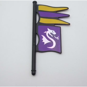PLAYMOBIL (L9137) ASIE - Drapeau Violet Samourai 5609