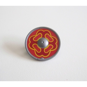 PLAYMOBIL (L9113) ASIE - Bouclier Rond Gris & Rouge Chevalier Mongole 4745