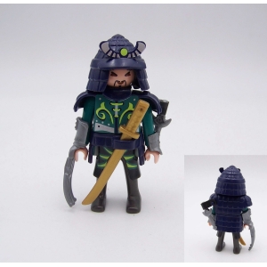 PLAYMOBIL (L9211) ASIE - Samouraï Vert & Bleu Capitaine du Bateau Dragon 5481