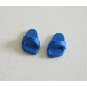 PLAYMOBIL (0518) PIEDS - Paire de Sandales Chaussons Bleu Foncé Souple Adulte