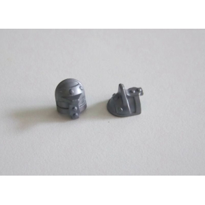 PLAYMOBIL (0801) BRAS - Paire de Couvertures d'Epaules Gris Clair avec Pointes