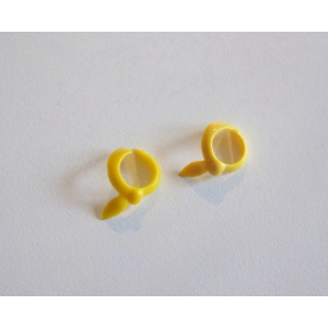 PLAYMOBIL (0601) COU - Lot de 2 Foulards Jaune avec Noeud Vintage Cassés
