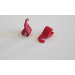 PLAYMOBIL (0254) Lot 2 Attaches Crochets Bordeaux pour Ceinture ou Bandoulière