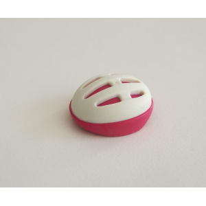 PLAYMOBIL (0388) Casque Adulte Rose & Blanc Coureur Cycliste Vélo Roller