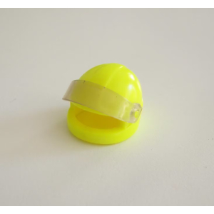 PLAYMOBIL (0391) Casque Adulte de Moto Jaune Fluo avec Visière
