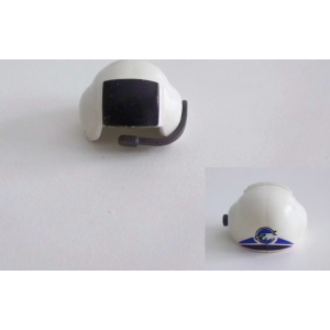 PLAYMOBIL (0390) Casque Adulte Blanc Micro Noir Pilote Hydravion Hélicoptère