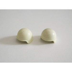 PLAYMOBIL (03c09) Lot de 2 Chapeaux Adulte Casque Blanc Moto Hélicoptère Jaunis