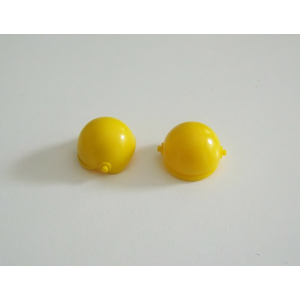 PLAYMOBIL (03171) Lot de 2 Chapeaux Adulte Casque Jaune Moto Ski Vintage