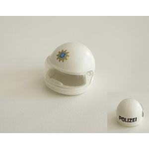 PLAYMOBIL (03169) Chapeau Adulte Casque Blanc avec Visière Moto Police 3983