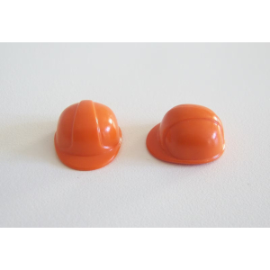 PLAYMOBIL (0363) Lot de 2 Chapeaux Adulte Casques Orange Chantier