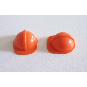 PLAYMOBIL (0344) Lot de 2 Chapeaux Adulte Casques de Chantier Orange Vintage