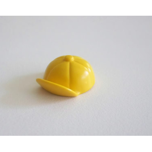 PLAYMOBIL (0306) Chapeau Adulte Casquette Jaune Visière Relevée Cycliste
