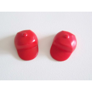 PLAYMOBIL (0317) Lot de 2 Chapeaux Adulte Casquettes Rouges