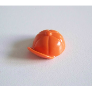 PLAYMOBIL (03199) Chapeau Adulte Casquette Orange Visière Relevée Cycliste