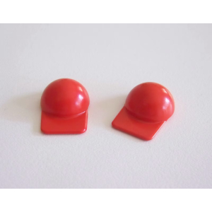 PLAYMOBIL (0303) Lot 2 Chapeaux Adulte Casquettes Rouges Racing 3147 3520 3523