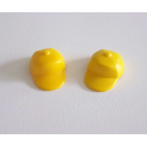 PLAYMOBIL (0324) Lot de 2 Chapeaux Adulte Casquettes Jaunes