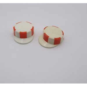 PLAYMOBIL (0343) Lot de 2 Chapeaux Adulte Casquettes Chantier Vintage Jaunies