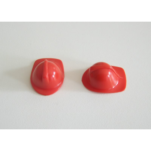 PLAYMOBIL (G1105) POMPIERS - Lot de 2 Casques Rouge Vintage