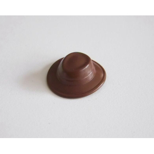 PLAYMOBIL (03186) Chapeau Adulte Marron Foncé Large Bord Aventurier Fermier