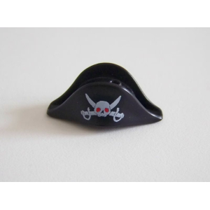 PLAYMOBIL (03178) Chapeau Adulte Bicorne Noir de Tête Mort Capitaine 5814 5869