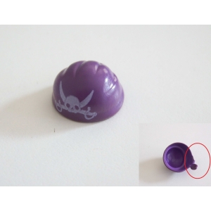 PLAYMOBIL (03139) Chapeau Adulte Bandana Violet Tête de Mort Pirates 3940 Cassé