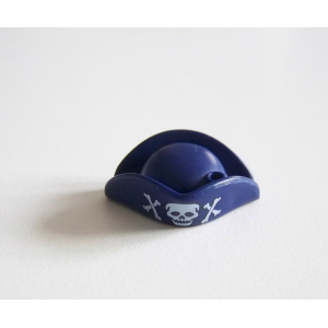 PLAYMOBIL (03145) Chapeau Adulte Tricorne Bleu Tête de Mort Pirate 4654