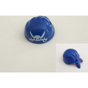 PLAYMOBIL (03142) Chapeau Adulte Bandana Bleu Tête de Mort Pirates 4432 Défaut