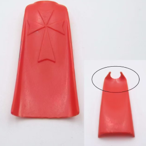 PLAYMOBIL (L8105) MOYEN-AGE - Cape Longue Rouge Chevalier Templier 3172 Abimée