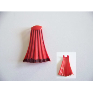 PLAYMOBIL (L81c02) MOYEN-AGE - Cape Longue Rouge Rigide Vintage (Coloriée)