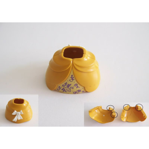 PLAYMOBIL (01c04) Robe Moutarde Jaune Princesse 4657 Cassée