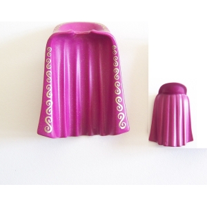 PLAYMOBIL (0109) Cape Longue Violette Rigide Col & Motifs Dorés 3019 3997 4587